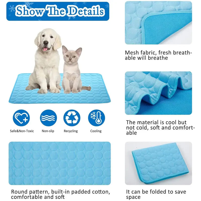 Dog Cooling Summer Pad Mat, Self- cooling dog mat, Dog cooling mat for hot weather
