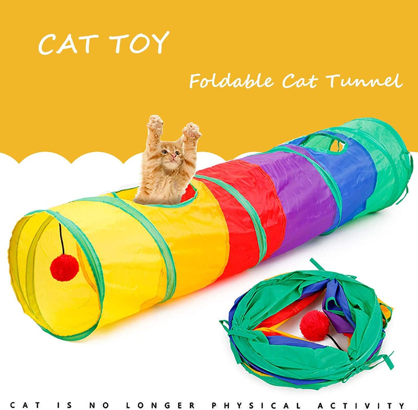Playful Cat Tunnel Adventure