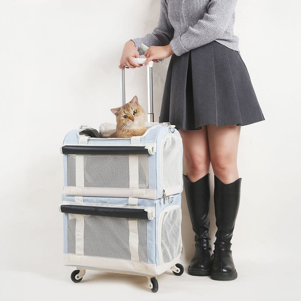 Double-Decker Cat Travel Carrier