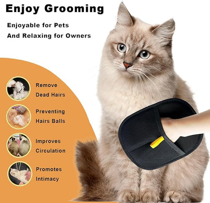 Magic Cat Grooming Gloves – Gently De-shed & Massage Your Cat