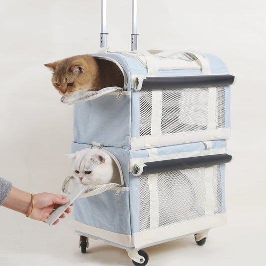 Double-Decker Cat Travel Carrier