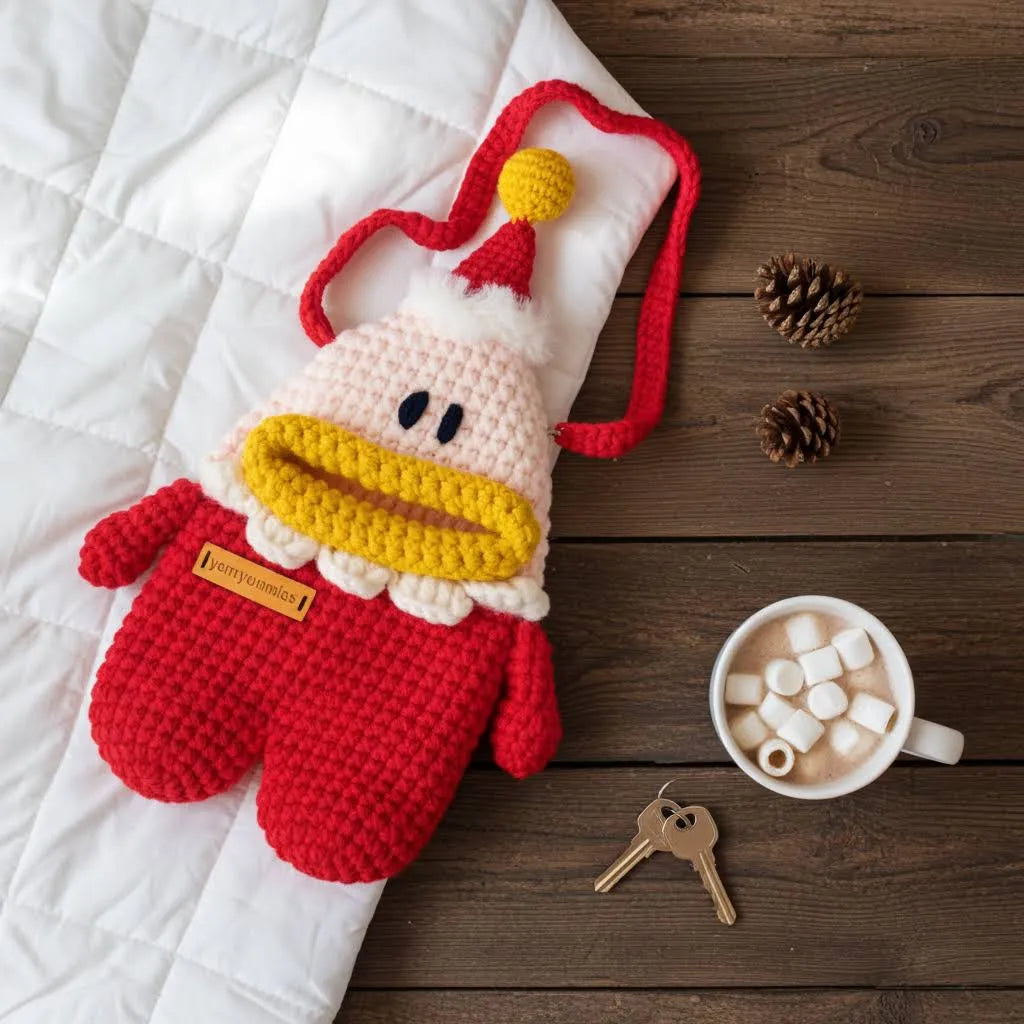 Festive Mini Santa Messenger Bag