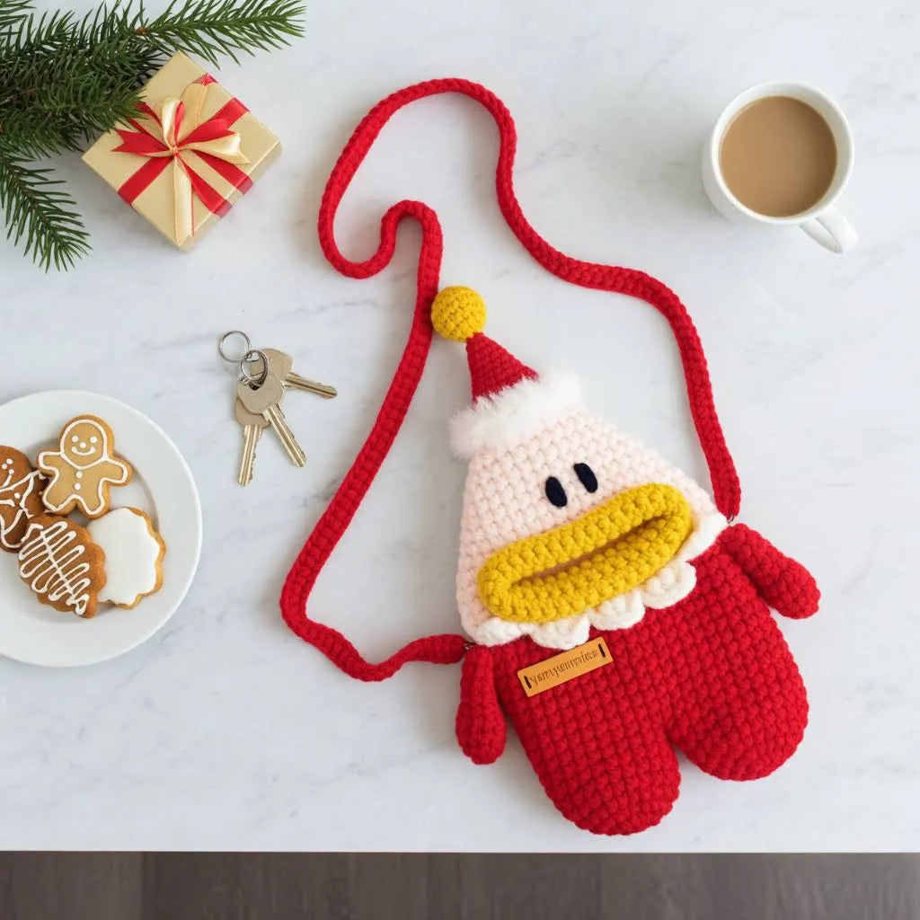 Festive Mini Santa Messenger Bag