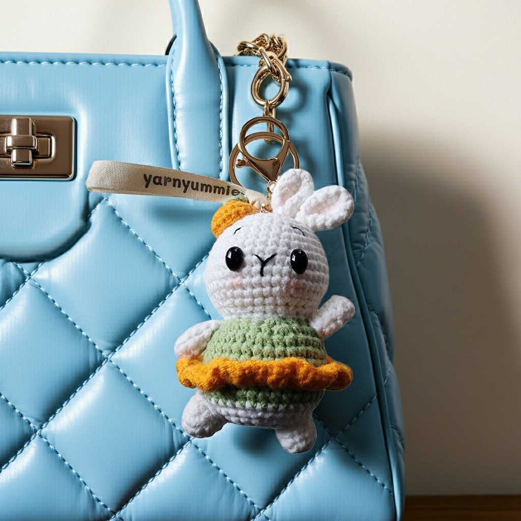 Buttercup Pocket Pal Bunny Keychain
