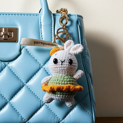 Buttercup Pocket Pal Bunny Keychain