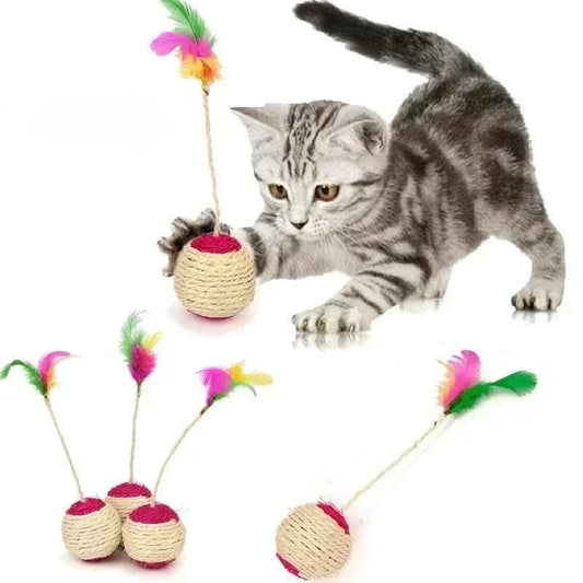 PawBowl Cat Fun & Scratch Ball