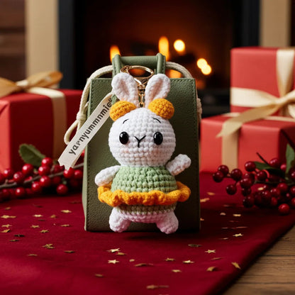 Buttercup Pocket Pal Bunny Keychain