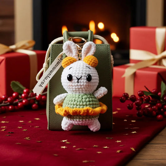 Buttercup Pocket Pal Bunny Keychain